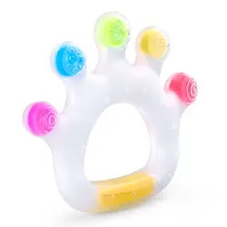 Soft Safe Food Grade Silicone Bpa Free Crown Shape Baby Water Teether With Clip