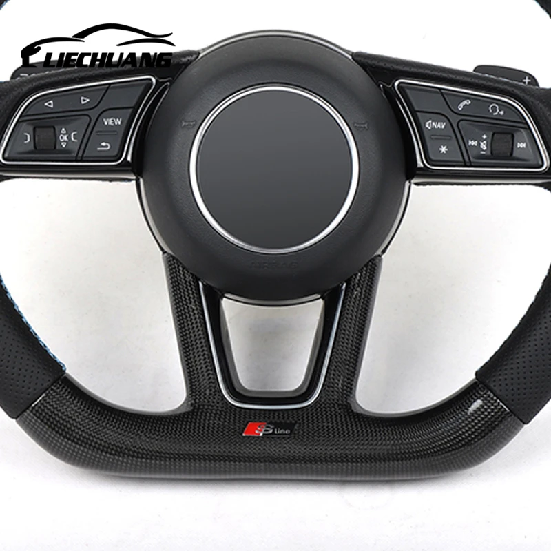 Drop shipping alcantar carbon fiber steering wheel For Aud i 2009-2016 A5 A6L A7 A8 L A3 A4L