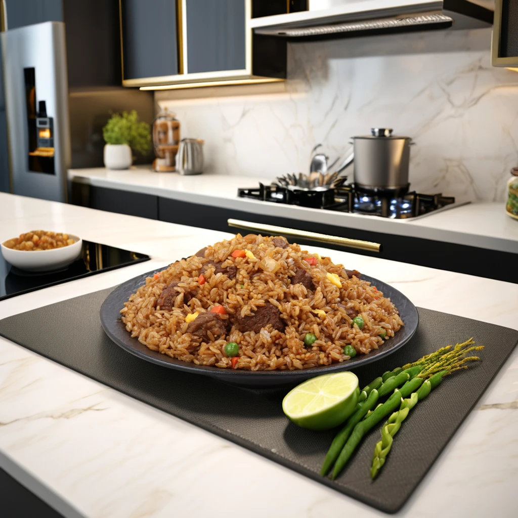 High Quality Fast Food Beef Fried Rice With Black Pepper Dinner Dishes Convenience for Home and Commercial Use