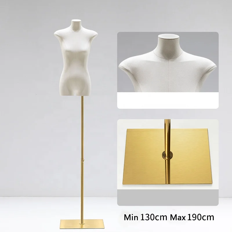 Model mannequin female women clothing wide shoulders half body showcase window fashion store display stand full body