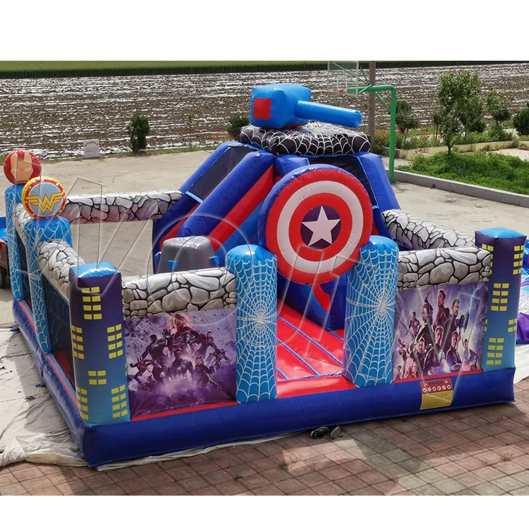 unicorn carriage theme kids inflatable castle slide inflatable bounce house slide for Event or birthday party