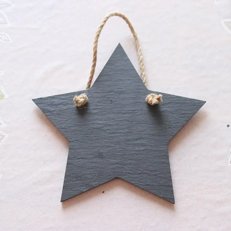 Handmade ECO friendly rock black hanging markers slate door signs