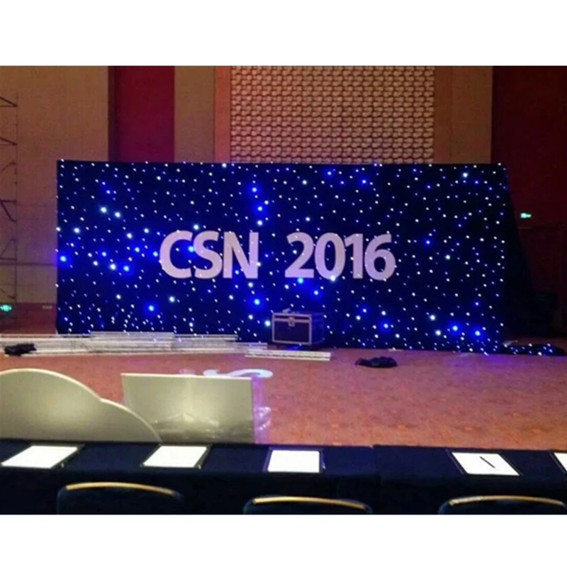 Pro LED Star Light Black Curtain RGBW LED Star Curtain For Wedding Show Theater Party
