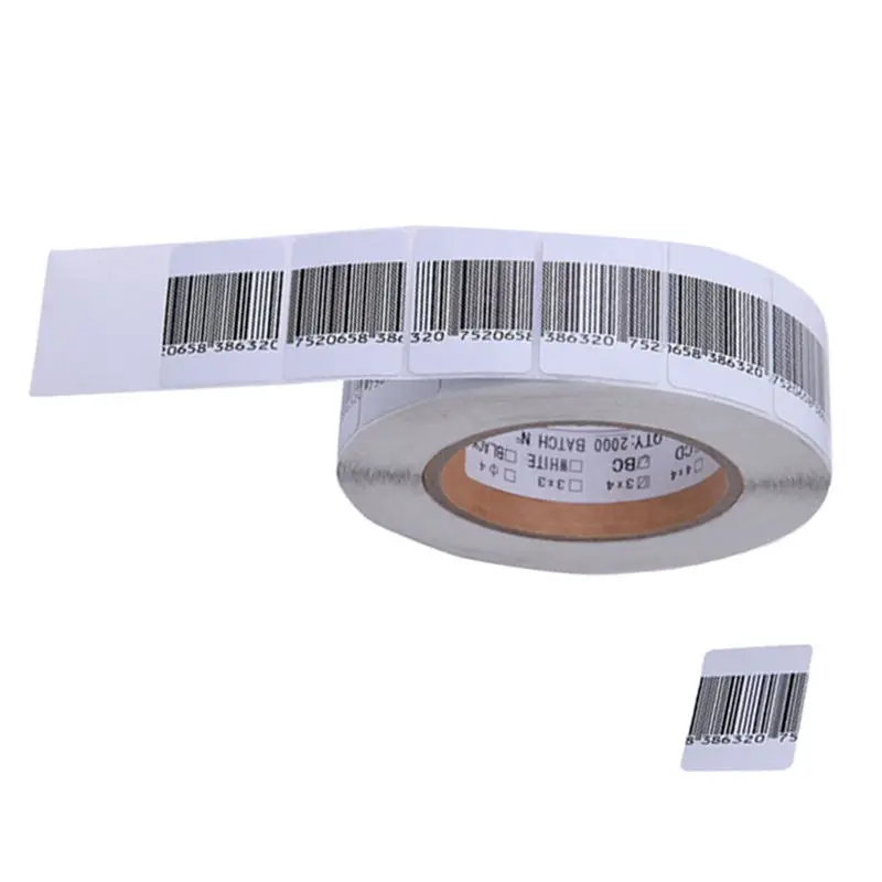 EAS Waterproof Anti-theft Soft Anti-theft Barcode AM 58 Khz Alarm Stickers Supermarket Anti-theft Alarm Door Customized Labels