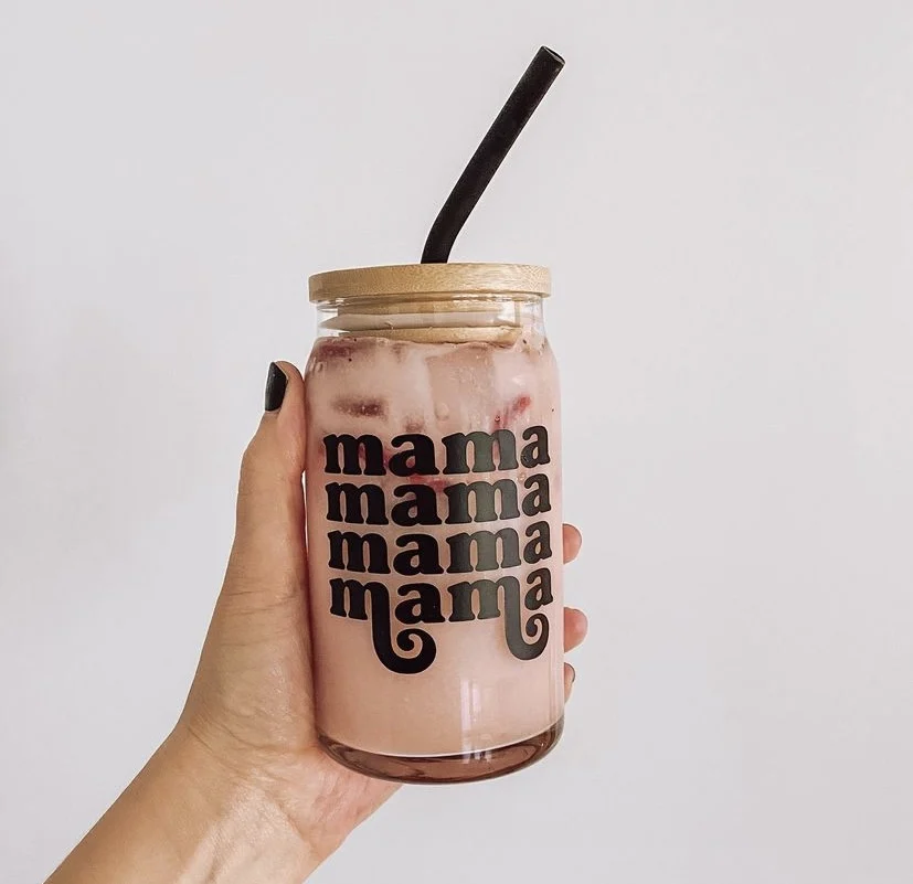 Eco-friendly Fresh Design Clear Water Coffee Mug Juice Soda Glass Can Cup 16oz Beer Can Shaped Glass With Bamboo Lid