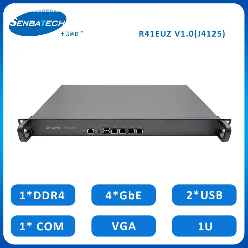 4 Lan Ports with Routers Firewall Celeron J4125 Processor Routers Firewall Appliance with VGA