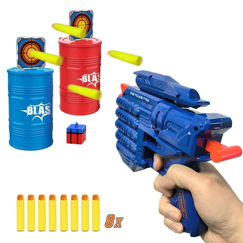 AiJH Wholesale New Foam Soft Bullet Gun Game Outdoor Toys Cool Plastic Soft Bullet Gun Toy