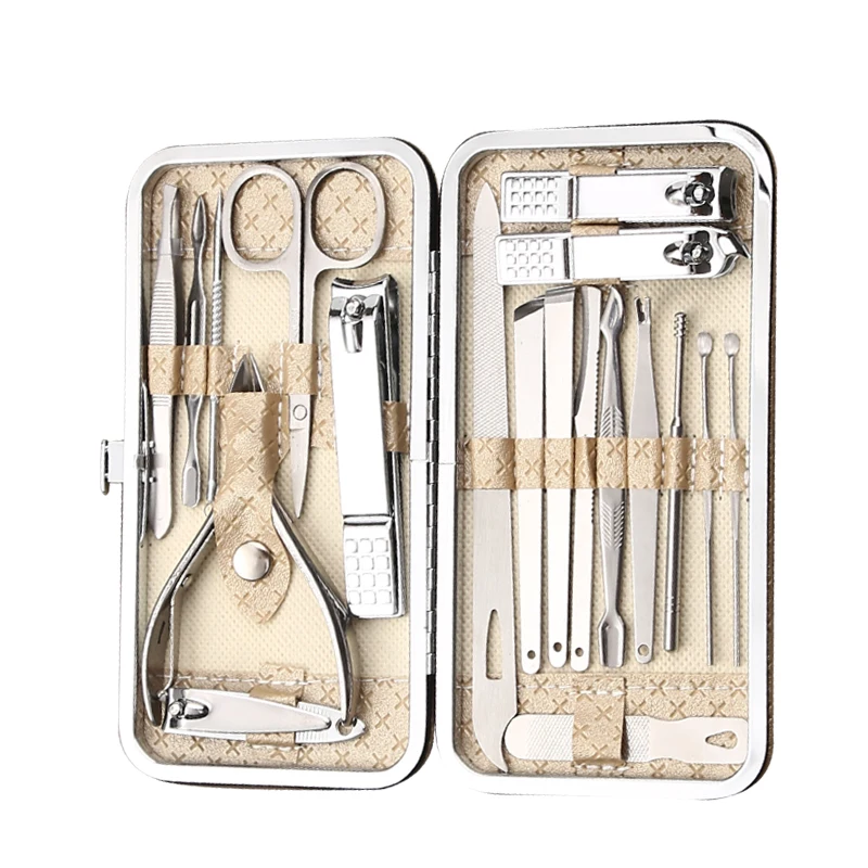 Professional Manicure & Pedicure Tools 8pcs/12pcs/16pcs/19pcs Stainless Steel Nail Clipper Set Sharp and Durable Nail Cutter Set