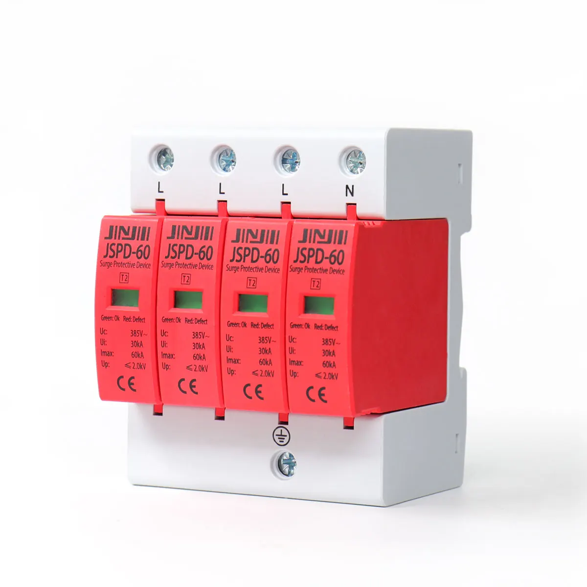 Voltage Surge Protector Lightning surge protection T2 2 Pole 385V 20KA 40KA AC SPD Surge Protective Device