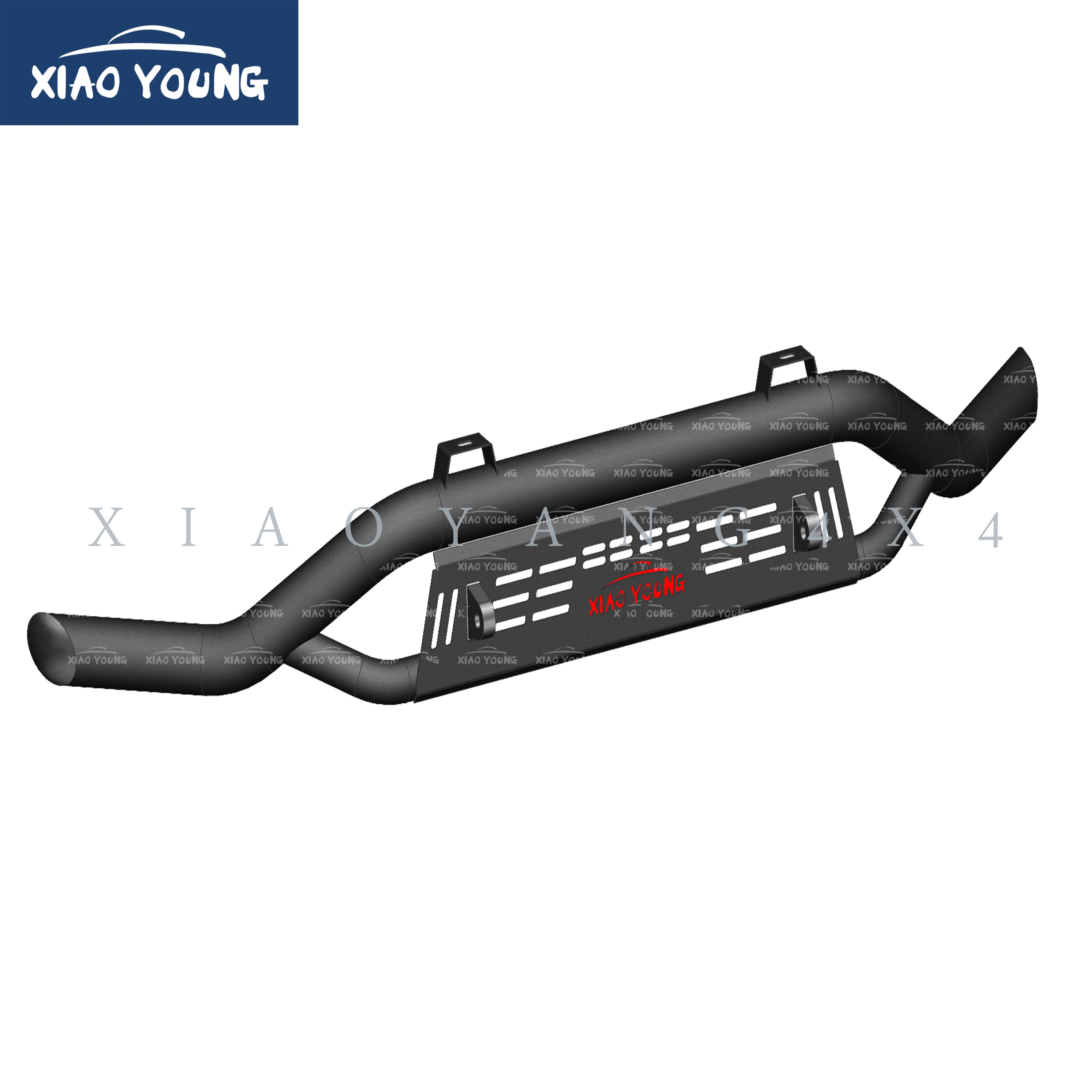 2022  Hot Sale Pickup Exterior Accessories Steel Front Bumper Grille Guard With Led Light  For Hilux Vigo Revo Np300 Triton