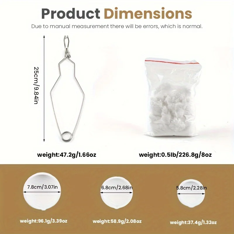 Melting Metal Tool Kit, Includes Metal Crucible Tong, Quartz Crucible Bowls & 0.5 LBS Borax  powder, Metal Craft Casting Tool