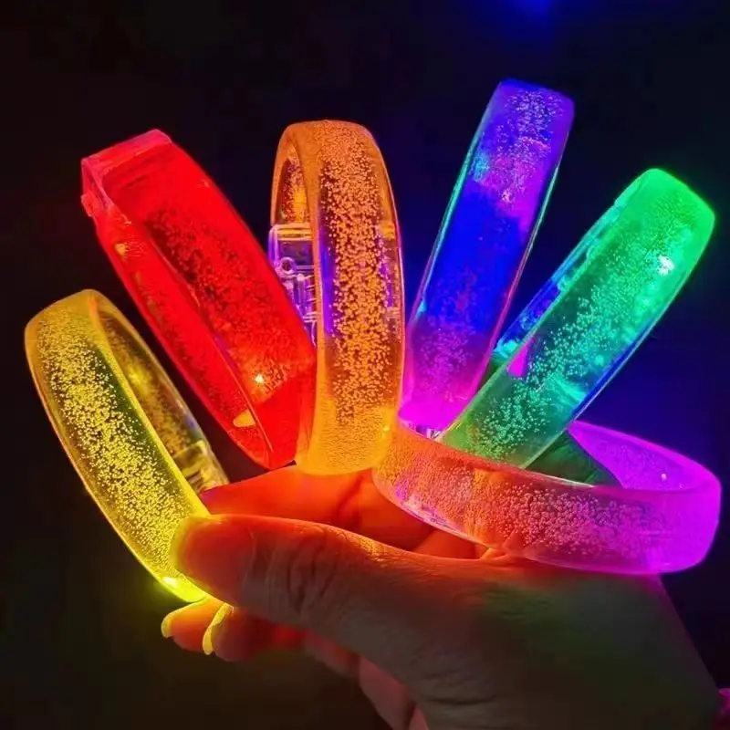 Led Flashing Bracelets Multi color With Light Up Bubble Bracelet Flashing Luminous Bracelet For Party Luminous Christmas