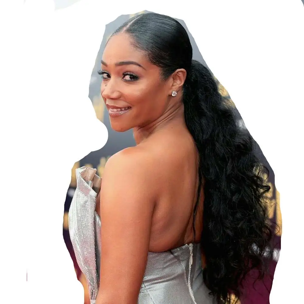 Длинные курчавые прямые человеческие волосы 10-24 дюйма для наращивания конского хвоста, накладные волосы на клипсе, кусочки Yaki, накладные хвосты