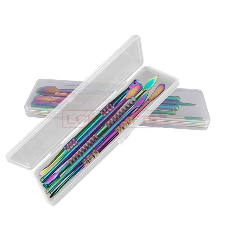 Custom Stainless Steel Silver Non-slip Double Ended Wax Pottery Tools Clay Sculpting Tools