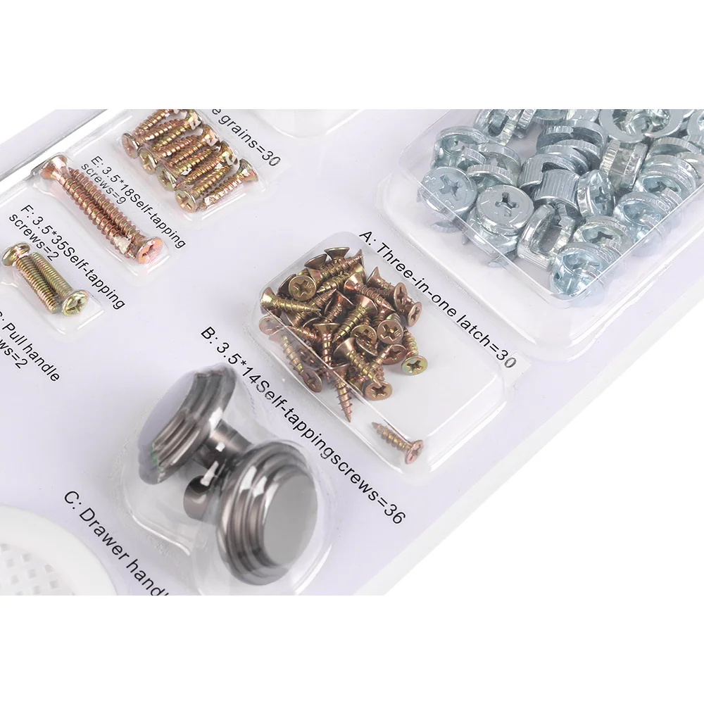 Custom Set Screw Connectors 316 Stainless Assorted Nut Bolts Screw Assembled For Shoe Cabinet Installation