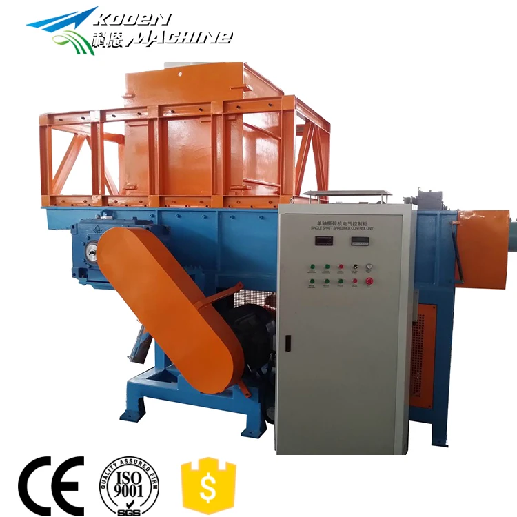 
KOOEN Best Price Two double or single Shaft Shredder machine For Uesd Tires pet bottle pe pp plastic bags films paper wood 