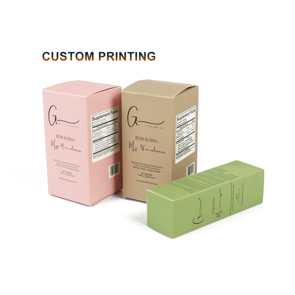 customized craft biodegradable essential oil cosmetic cardboard fashion perfume eco friendly makeup skincare packaging paper box