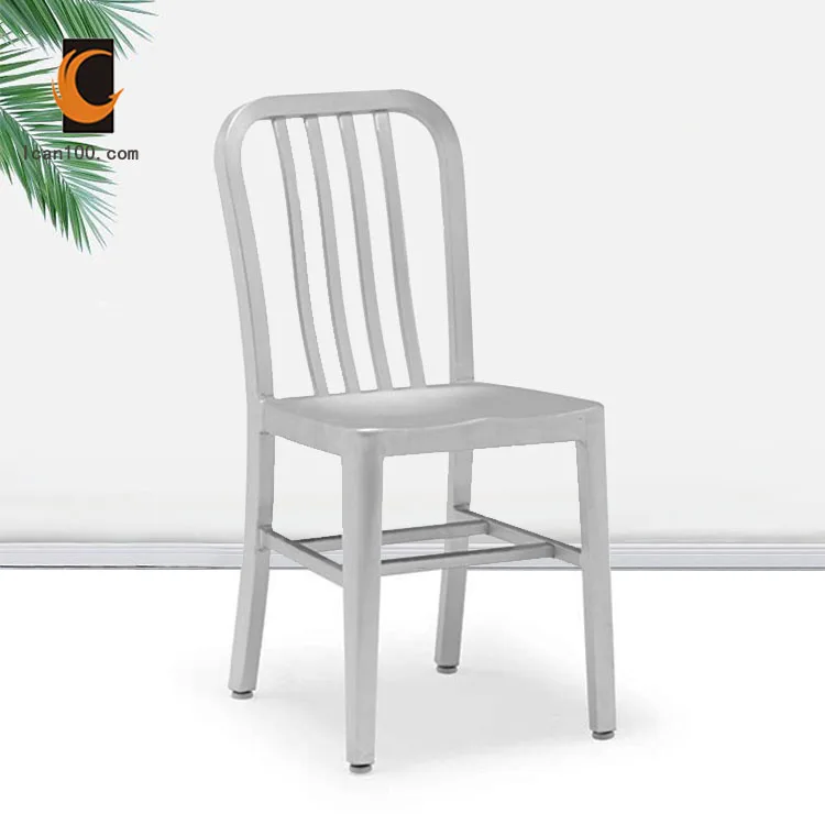 Industrial Commercial Aluminium Stackable Chair Outdoor Chair Patio Aluminium Dining Chairs