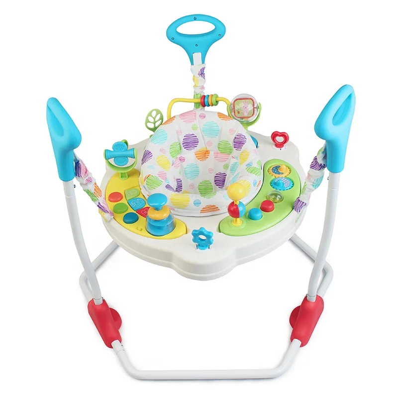 Customizable Baby Jumping Chair Infant Bouncer Seat with Adjustable Music and Light Electronic Toy Tray & Baby Jumpers