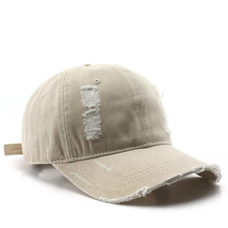 Custom Low Profile Vintage Washed Distressed Cotton Dad Hat Adjustable Baseball Cap