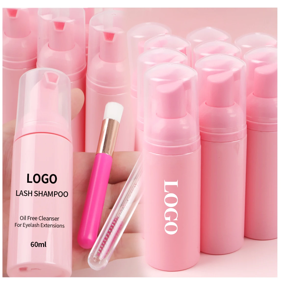 Foam Cleaner Set Bulk Private Label Lash Shampoo Bottle Shampoo Foam Cleanser Natural Vegan for Eyelash