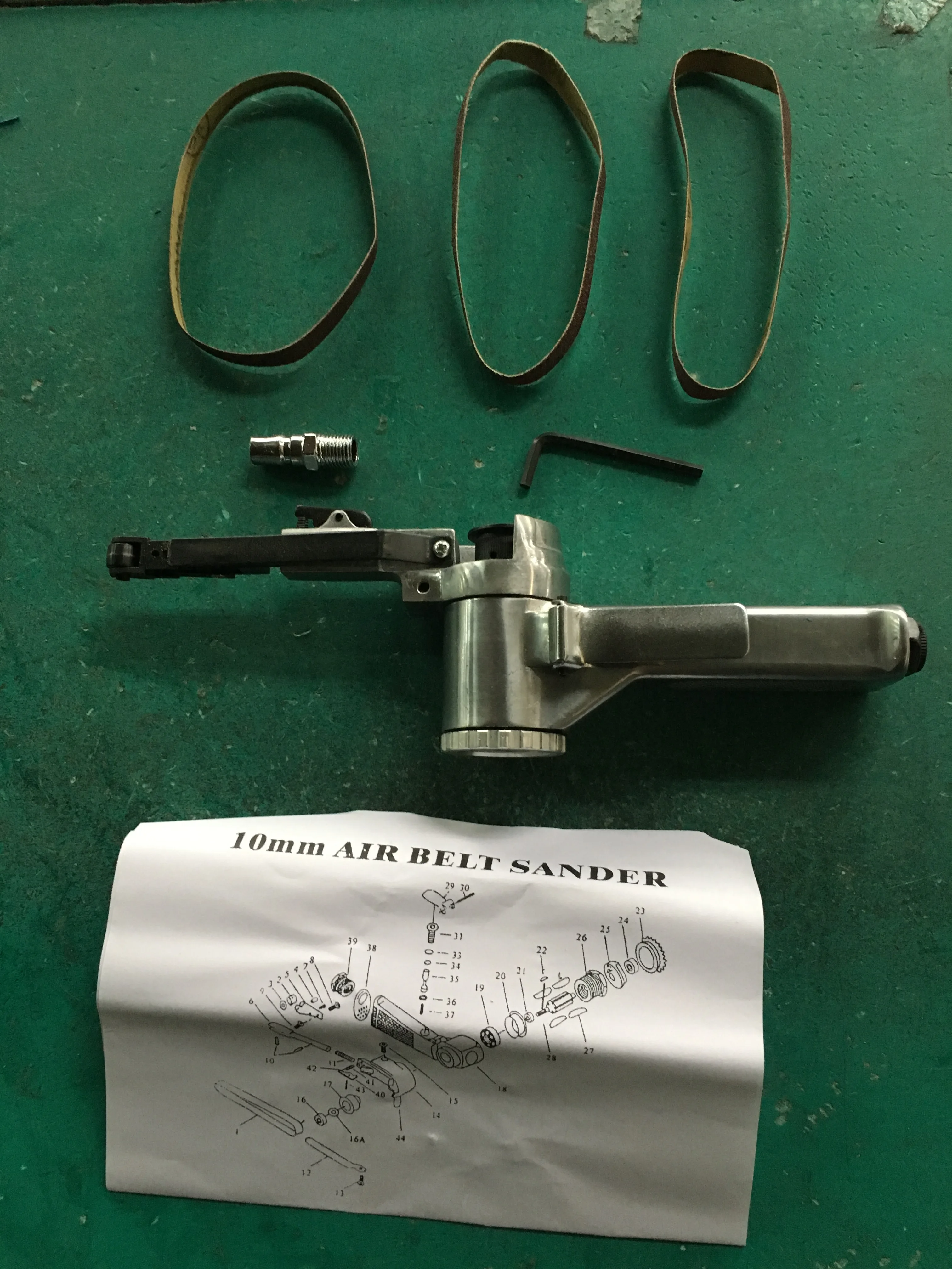 Пневматическая ленточная шлифовальная машина для воздушного компрессора, 10 мм, 16000 об/мин, шлифовальная машина