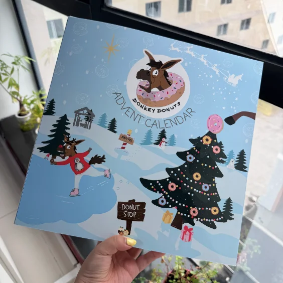 Christmas paper gifts box Advent Calendar cookie chocolate candy Box