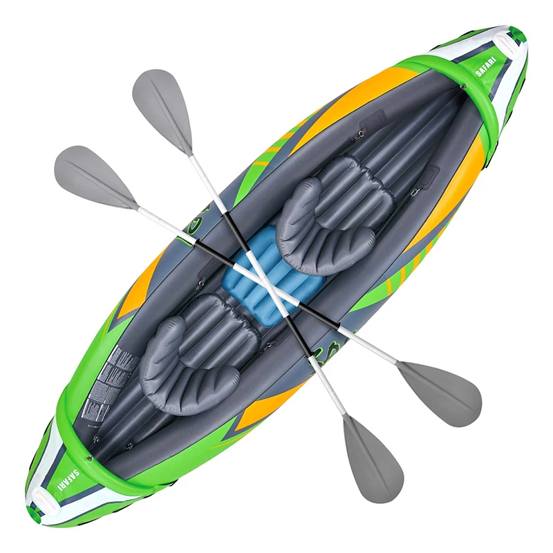 2 Person Inflatable Kayak Recreational Touring Portable Tandem Kayak 600lbs Capacity fanatics piccolo kayak a pedali