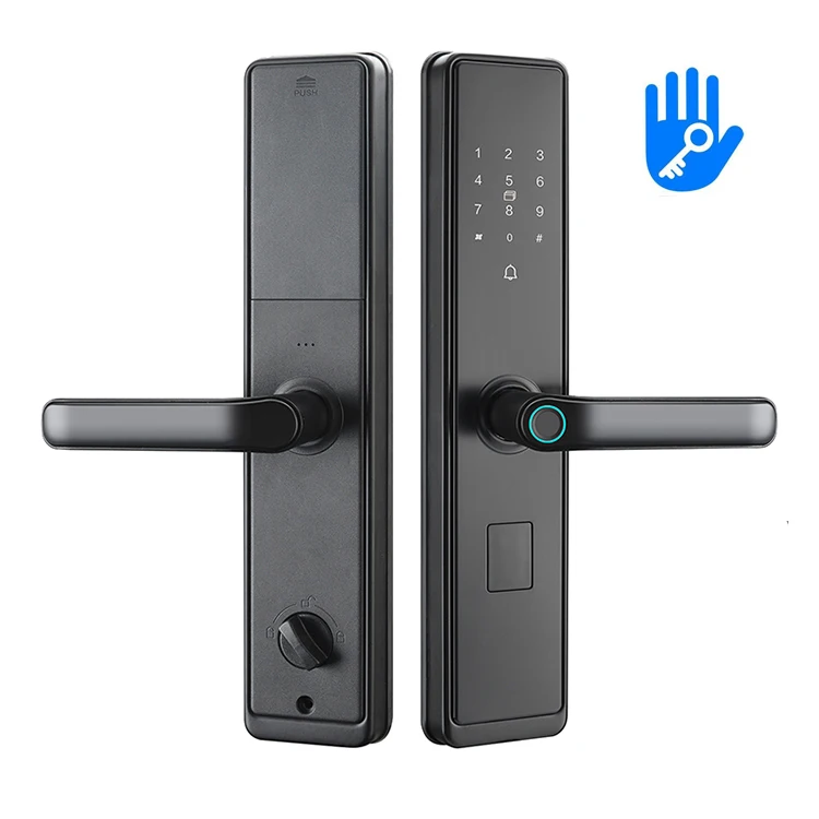 TTlock digital Russian and Kazakh Voice smartlock keyless entry electric smart door lock fingerprint dead bolt