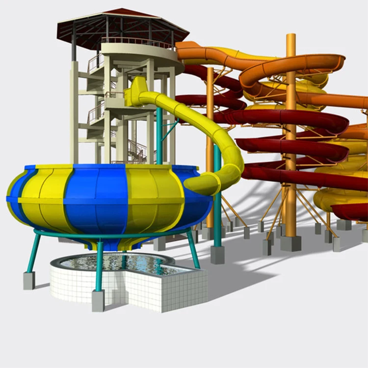 Most Popular Water Park Equipment Out Door Play Aqua Park Fiberglass Water Slide