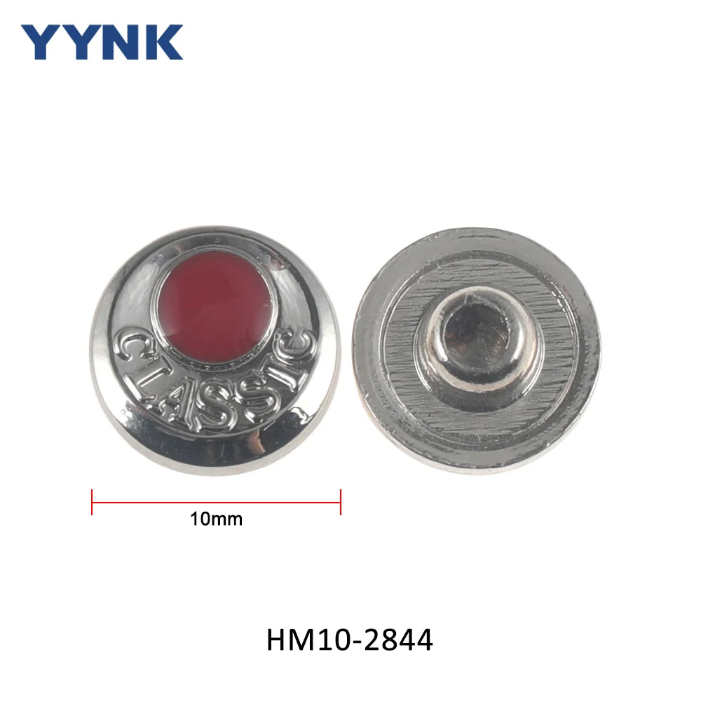 Wholesale Custom Flower Heart Star Logo Metal Pocket Button Nail for Pants Jacket Jeans