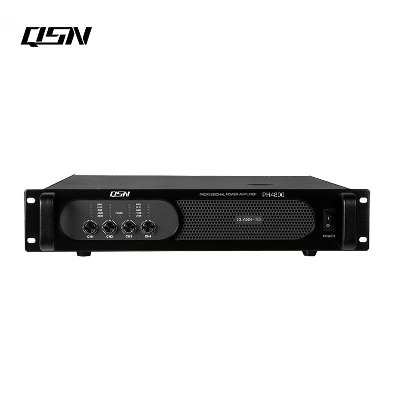 8ohms  Low Price 4 ChannelS  800W *4  class-TD power amplifier PH4800