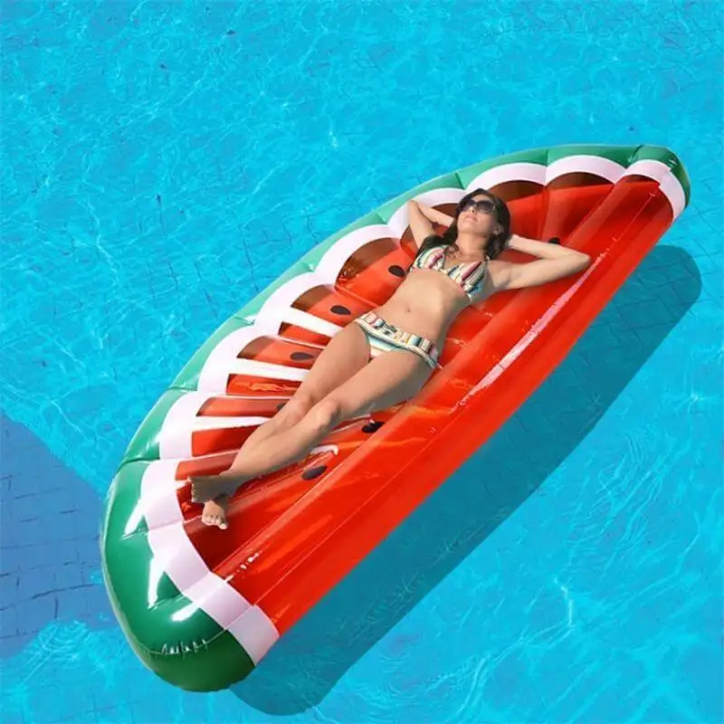 Hot Sale Large PVC Inflatable Half Watermelon Slice Pool Float Lounge Fruit Mattress Beach Water Toy Inflatable Pool Floater