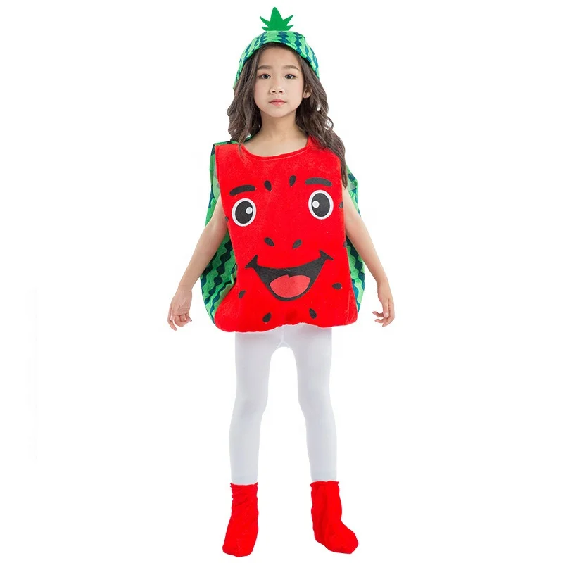 Cyalaa Wholesale  Green Fruit Vegetable Costume Kindergarten Performance Modeling Costume Halloween Pumpkin Costume