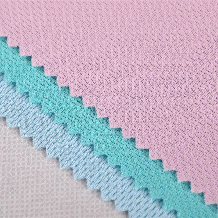 
Sport Wear T-shirt Material 100% Polyester Microfiber Eyelet-Bird-Eye Mesh Knit Fabric For Clothing 
