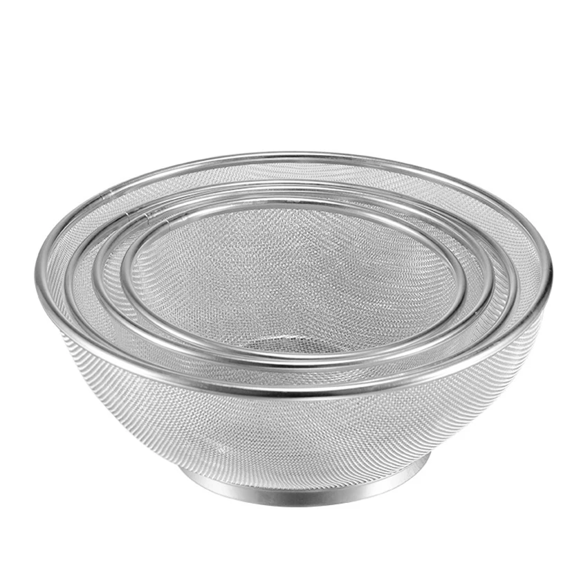 Modern Custom Stainless Steel Food Grade Vegetables And Fruit Drain Strainer Basket Sink Sieve Mesh Strainer