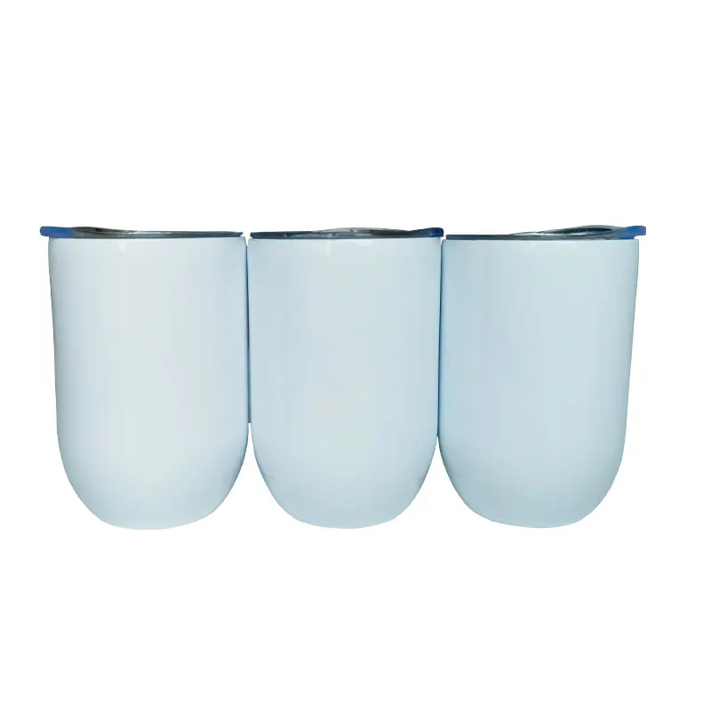 US Warehouse 12oz Stainless Steel Sublimation Skinny Blanks Straight Wine Cups Tumbler