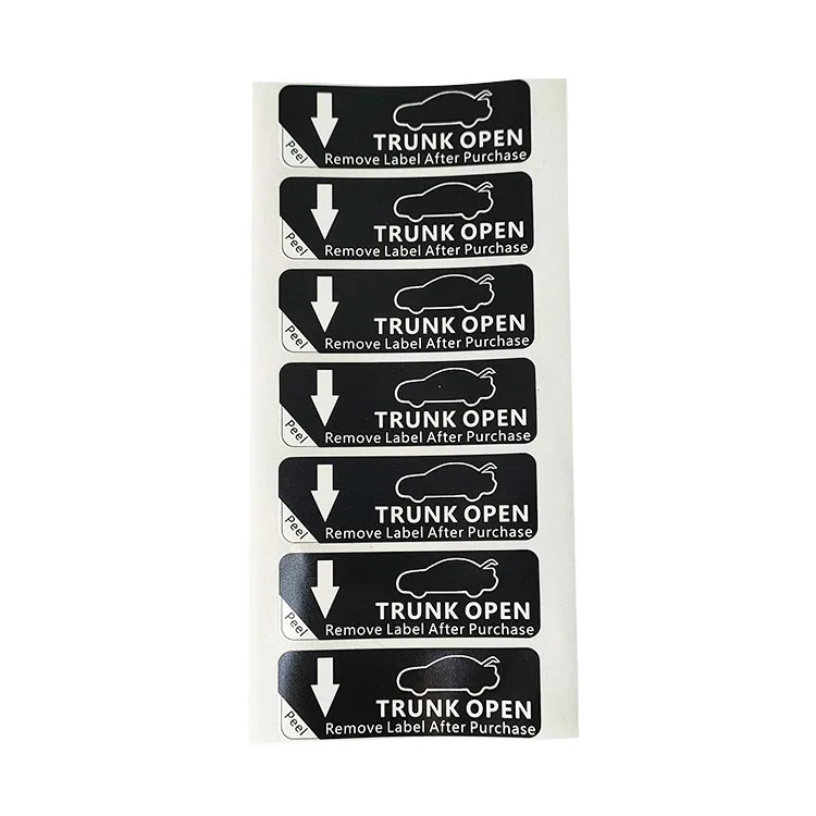 Waterproof self adhesive BOPP PVC PC PP plastic logo sticker  label removable custom logo car label stickers
