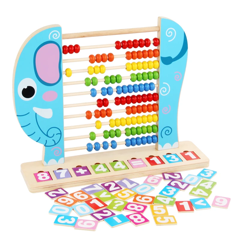 Деревянный рамки счетчик дети студент бусины Abacus инструменты игрушечные лошадки деревянный Abacus