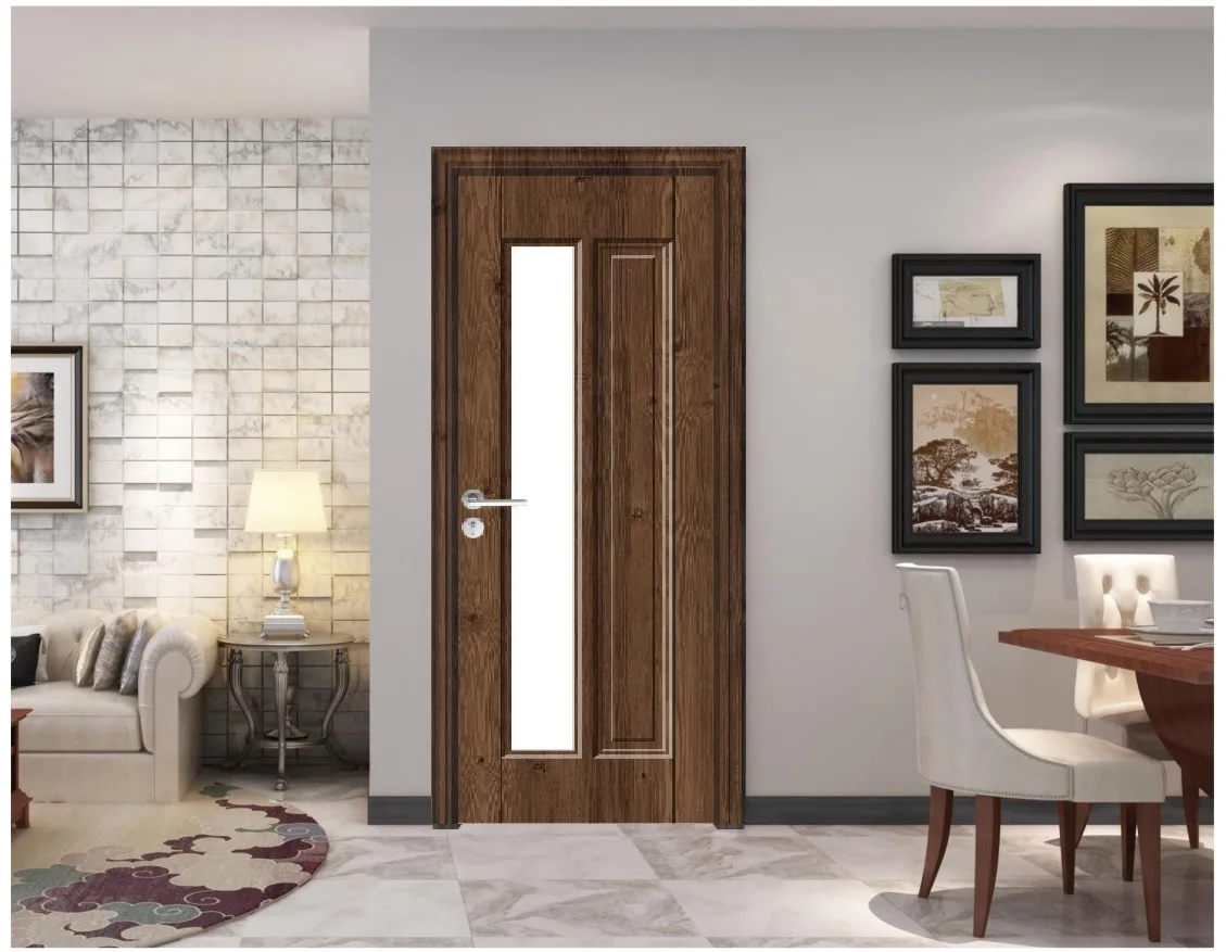 Factory Supply Cheap Price Waterproof Modern Interior PVC Bedroom Slab Doors For Houses Room