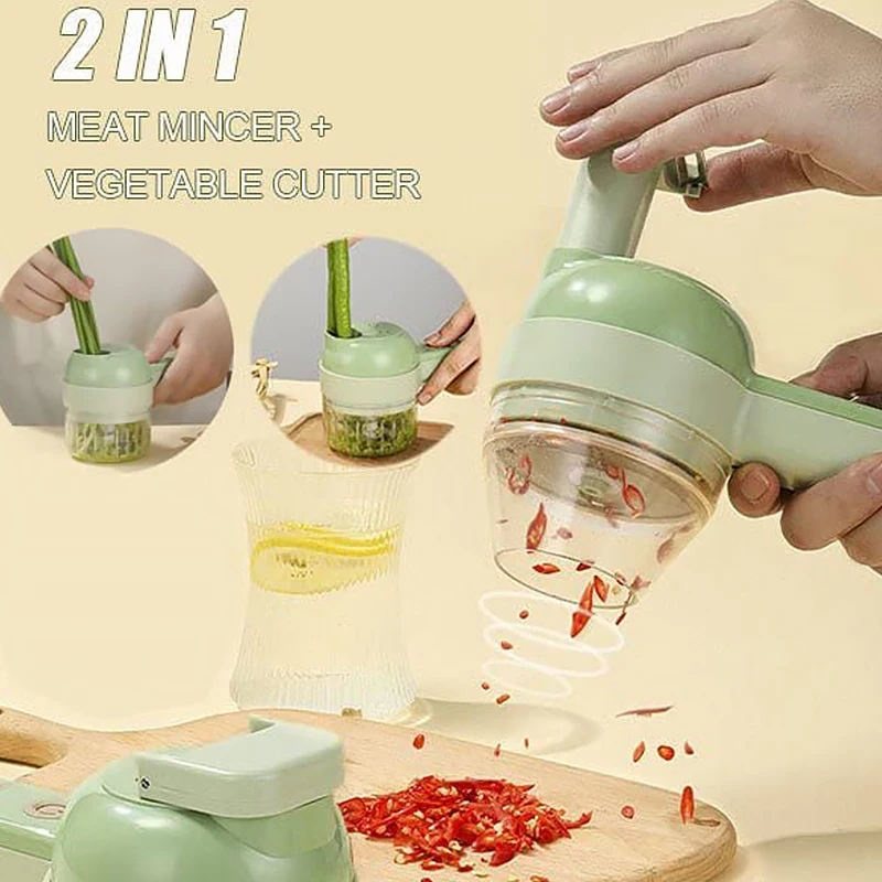 Handheld Electric Mini Garlic Vegetable Food Chopper Slicer USB Rechargeable Vegetable Cutter Processor Grater