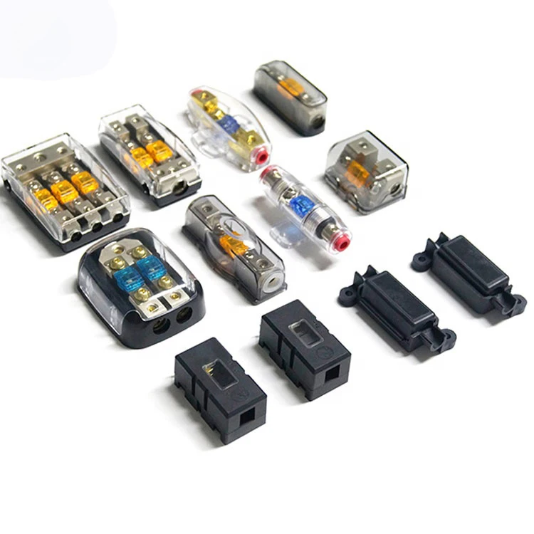 Plastic for car audio system nylon PA mini fork fuse ANS-H ANS block bolt on midi ans fuse holder box midi bolt on fuse box