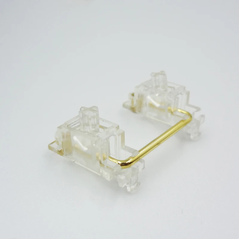 PCB Screw in Stabilizers with Transparent Housing and Gold plated Wire for Custom Mechanical Keyboard