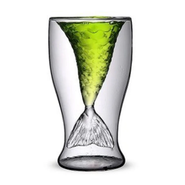 150ml Handcraft Heat and Cold Resistant Double Layer Glass Cup for Champagne Flutes