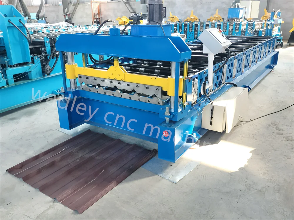 Цинковая алюминиевая цветная Стальная Плитка формовочная машина для резки изогнутой крыши листовой профильный станок трапециевидной IBR