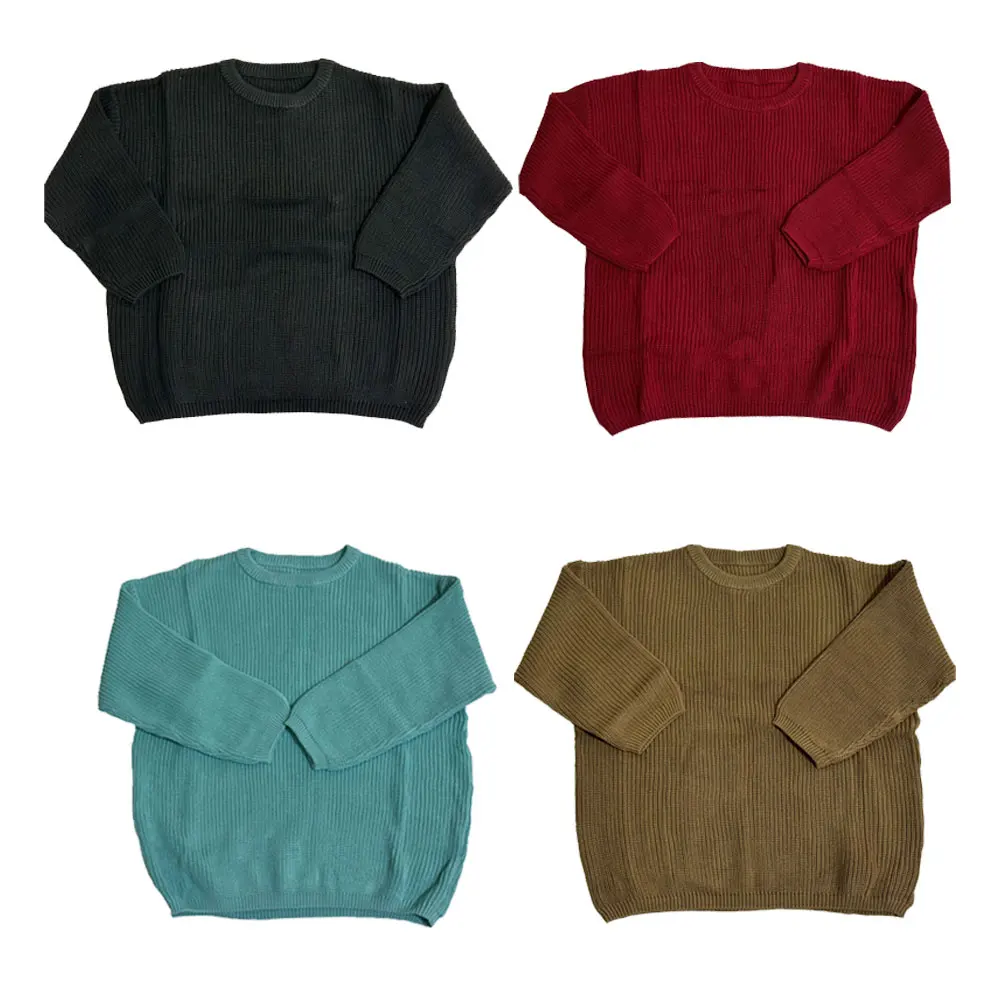 2024 Лидер продаж детские топы на осень-зиму удобные мягкие свитера для мальчиков и девочек теплая детская одежда с длинным рукавом вязаный свитер