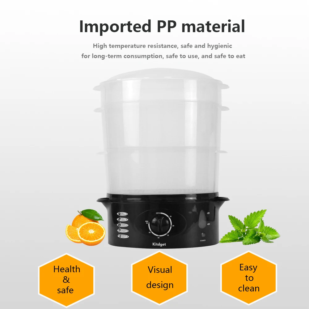 Hot Sales Wholesale Cuisseur A La Vapeur 3 Layers Plastic Electric Steamers Hot Pot Fish Electrical Food Steamer  For Cooking