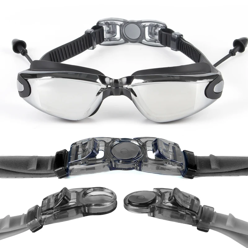 2023 Wholesale Cheap Super View HD anti-fog lens clear view men women kid non myopic silicone straps swimming goggles