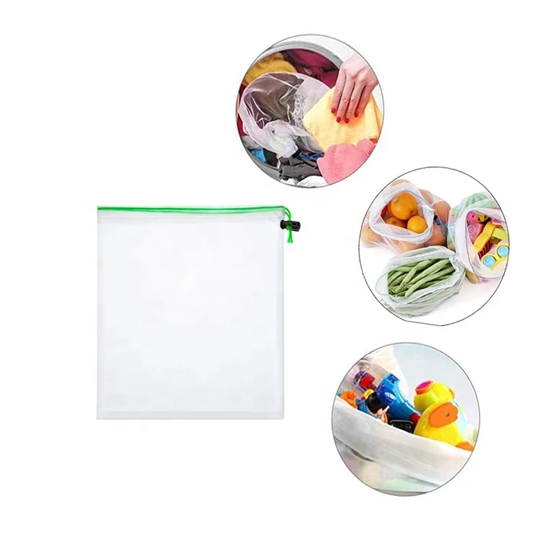 Wholesale Factory Nylon Net Packaging Recycling Set Mesh Bag For Oranges
