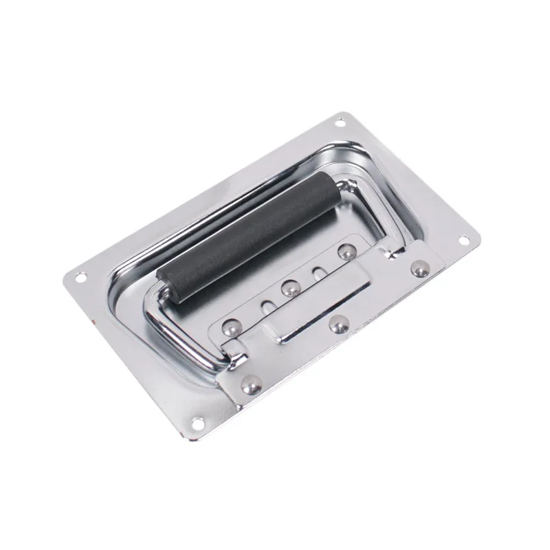 Flight Case Recessed Folding Stainless Steel Spring Loaded Pull Dish Handle